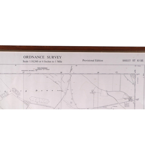 34 - Local interest:  An Ordnance Survey map for East & part of West Knoyle provisional edition sheet ST8... 