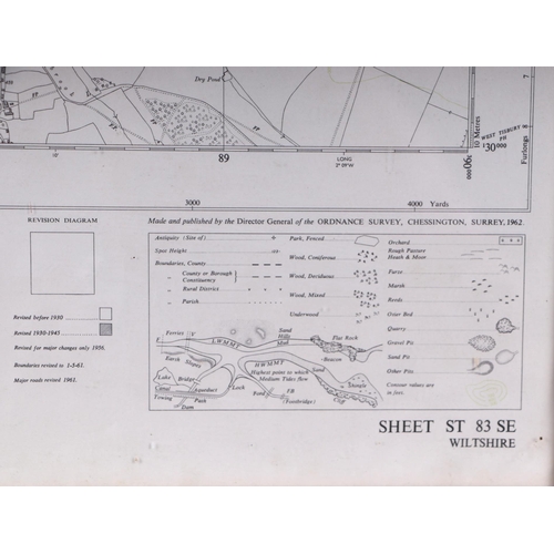 34 - Local interest:  An Ordnance Survey map for East & part of West Knoyle provisional edition sheet ST8... 