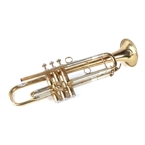 77 - A Rudall Carte & Co. Weltklang brass trumpet.