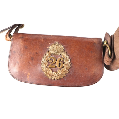 83 - An Indian Army 26th Baluchistan Regiment Victorian Officer’s belt, pouch belt and pouch. A very fine... 