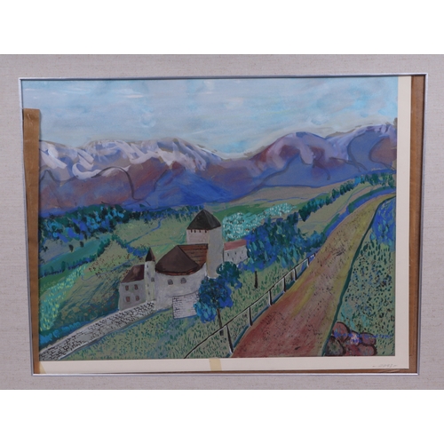 173 - Boris Vadetzky (?) - Continental Rural Landscape Scene - indistinctly signed & dated 1980 lower righ... 