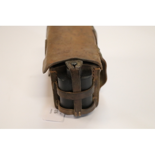 92 - A WWII Japanese Infantry leather ammunition pouch.