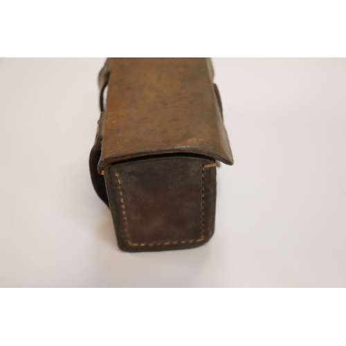 92 - A WWII Japanese Infantry leather ammunition pouch.