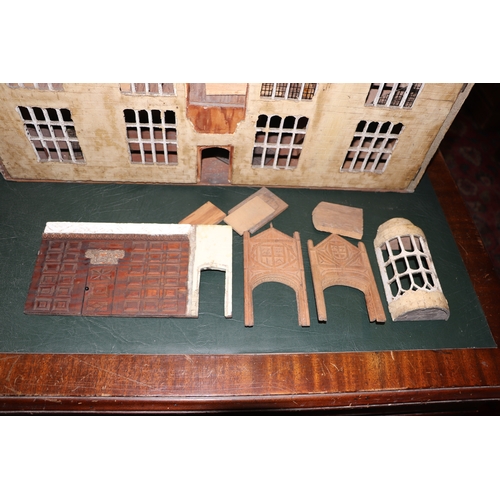 73 - A scale model / doll's house depicting Montacute House, Montacute, Somerset, the late Elizabethan ma... 