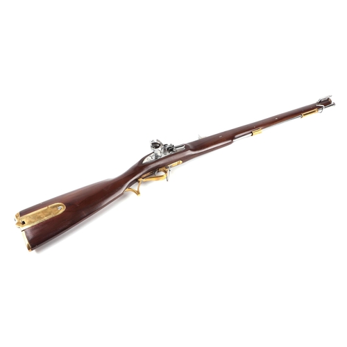 116 - A reproduction British Army Baker rifle flintlock musket, model 806, .625 calibre, overall length 12... 