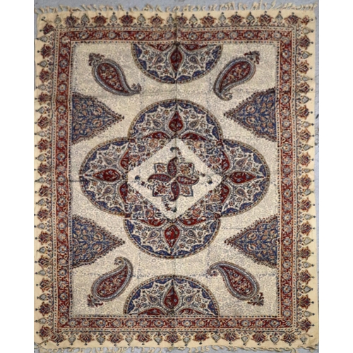 1377 - An Iranian Esfahan traditional cotton hand printed wall hanging, 100 by 150cms.