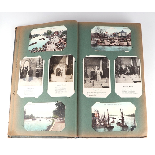 1379 - Two early 20th century postcard albums containing topographical, Bamford's actor /actress postcards ... 