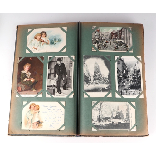 1379 - Two early 20th century postcard albums containing topographical, Bamford's actor /actress postcards ... 