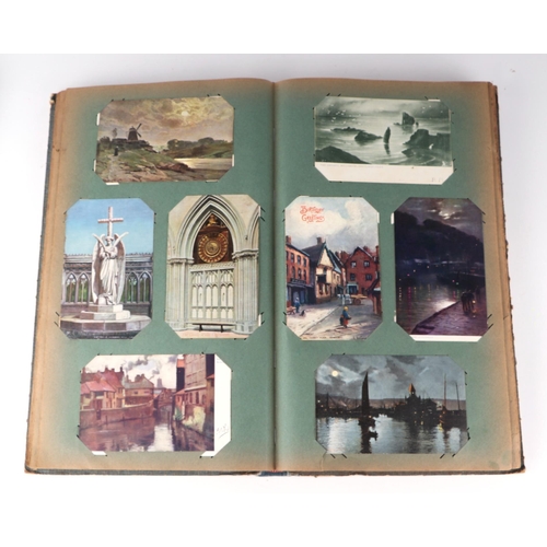 1379 - Two early 20th century postcard albums containing topographical, Bamford's actor /actress postcards ... 