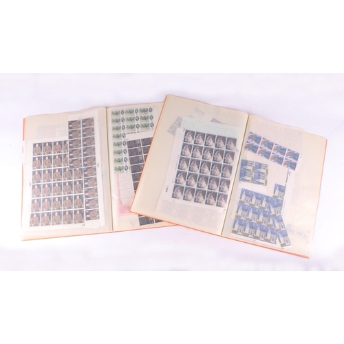 1382 - A collection of pre-decimal and early decimal unused commemorative block stamps.