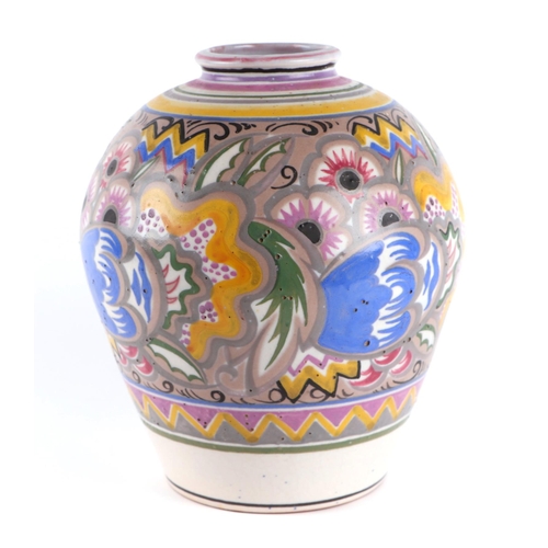 1406 - An early 20th century Carter Stabler Adams Poole Pottery vase decorated with stylised flowers with i... 