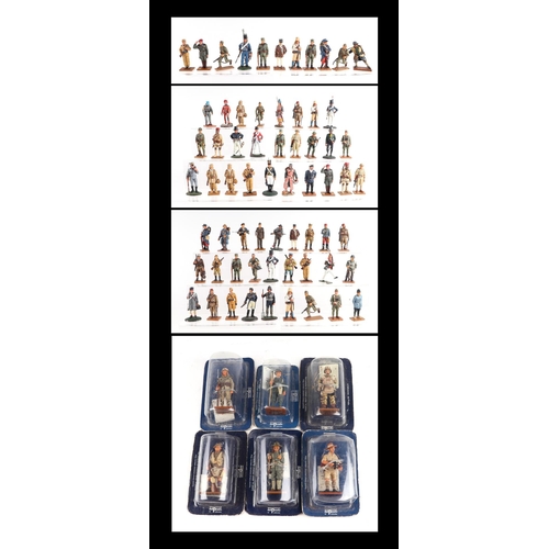 141 - A large quantity of Del Prado painted lead soldiers, six in original packaging,