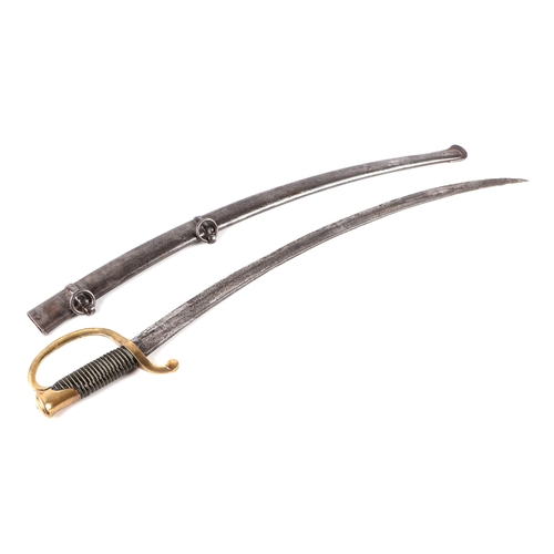 1430 - American Civil War period Model 1840 Mounted Light Artillery Troopers sword and scabbard. Having an ... 