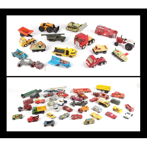 144 - A quantity of assorted diecast vehicles to include Corgi 007 Lotus Esprit, MGB GT, Matchbox Mercedes... 