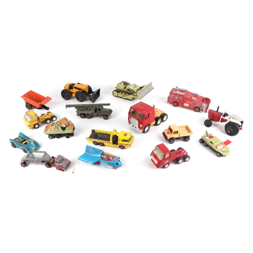 144 - A quantity of assorted diecast vehicles to include Corgi 007 Lotus Esprit, MGB GT, Matchbox Mercedes... 