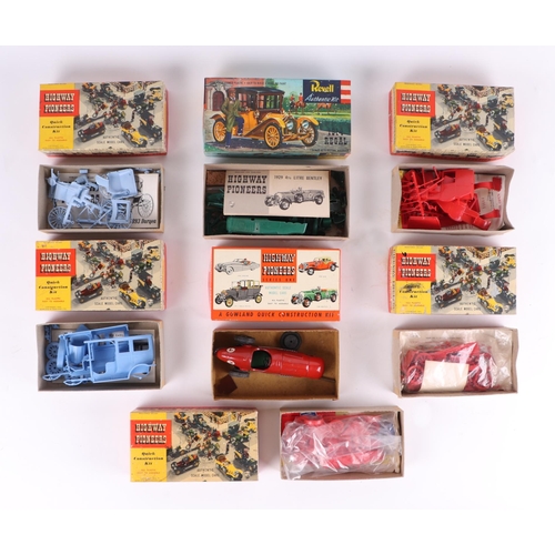 148 - Six Highway Pioneers authentic scale model construction kits to include a 1915 Fiat Tourer; a 1923 M... 