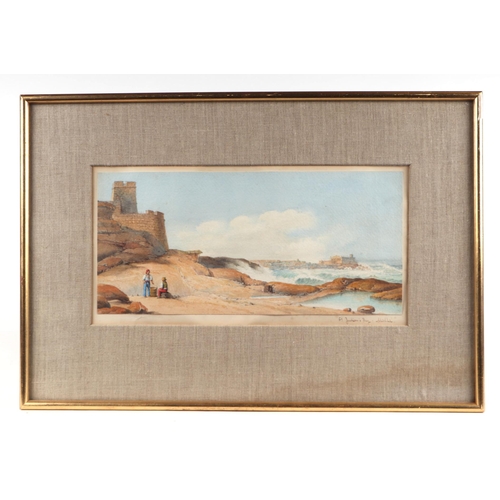 1497 - Stephen Robinson (early 19th century school) - Saint Julian's Bay, Malta - watercolour, titled lower... 