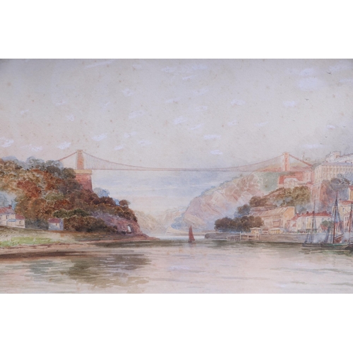 1534 - W W Hodges (19th century English school) - The Avon Gorge East - and it's pair - West - watercolours... 