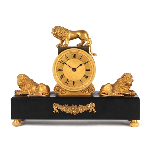 1694 - An early 19th century English drum clock in the style of Vullimay by GP Tode of 248 Regent Street, L... 