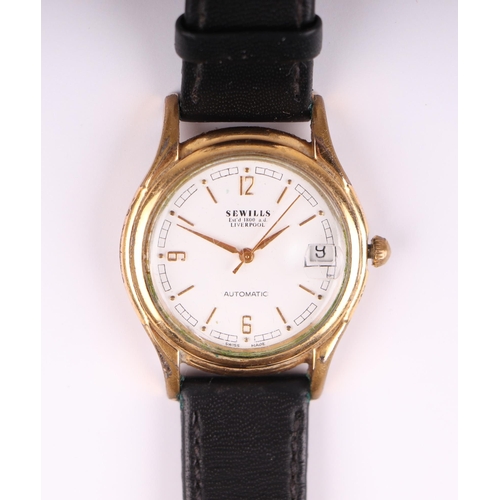 1702 - A vintage gentleman's gold capped  Sewills automatic wrist watch,