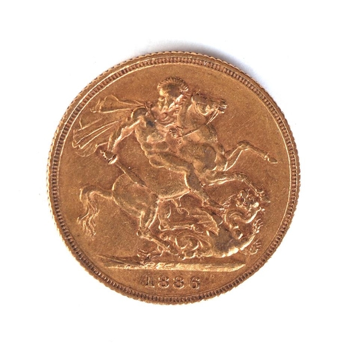 1713 - A Victorian full gold sovereign, 1886.