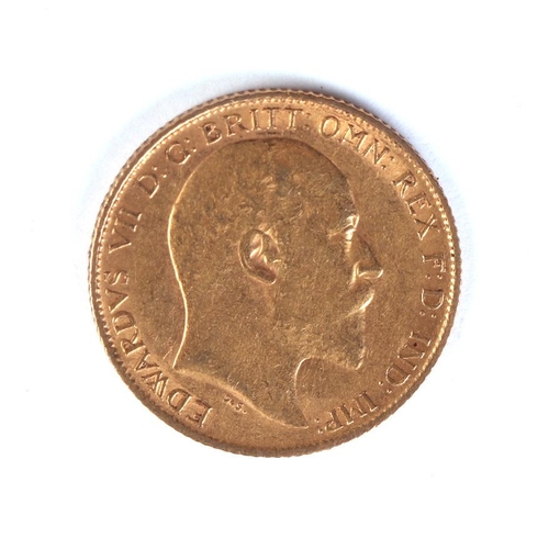 1716 - An Edward VII, gold half sovereign, 1908.