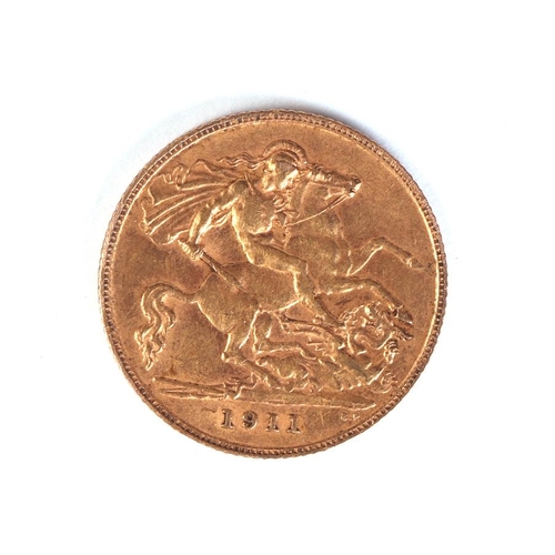 1717 - A George V, half gold sovereign, 1911.