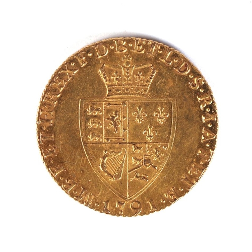 1718 - A George III (1760-1820), spade Guinea, 1791, 5th Laureate head facing right, reverse crowned spade ... 