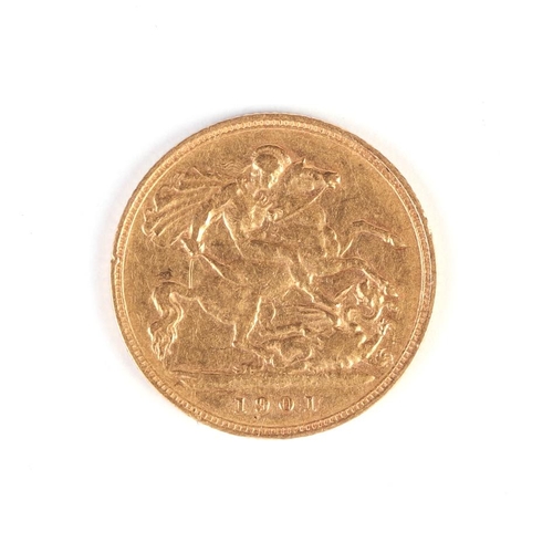 1719 - A Victorian gold half sovereign, 1901.