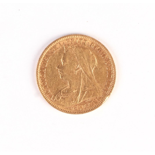 1719 - A Victorian gold half sovereign, 1901.