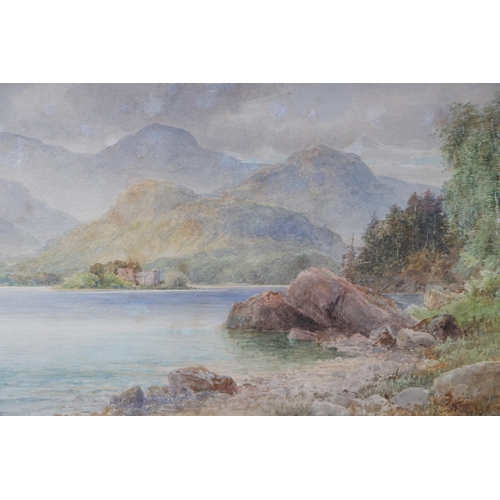 172 - Ralph Marley (late 19th century school) - Highland Loch Scene - signed lower right, watercolour, fra... 