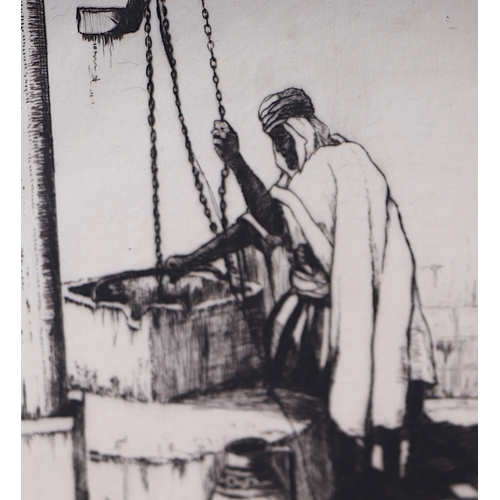 176 - Edgar L Patterson (1872-1950), 'An Eastern Well', drypoint etching limited edition, 89/100, signed i... 