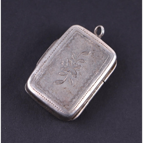 1771 - A George  IV silver vinaigrette with ornate floral pierced grill, Birmingham 1820, and makers mark f... 