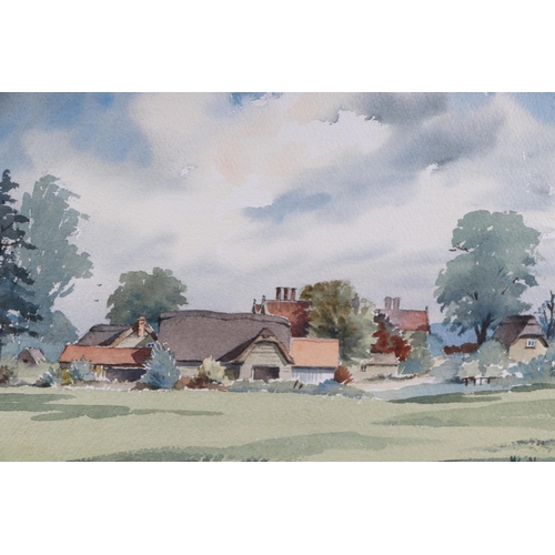 182 - Freda Ward (modern British) - Manor Farm, Stockton - signed lower left, watercolour, framed & glazed... 