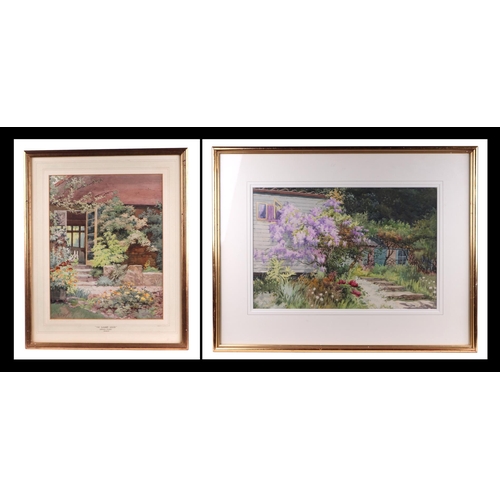 183 - Grace Digby SSWA (modern British) - Country Garden Scene - signed lower left, watercolour, framed & ... 