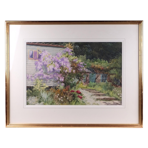 183 - Grace Digby SSWA (modern British) - Country Garden Scene - signed lower left, watercolour, framed & ... 