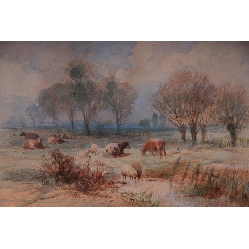 184 - Frederick Williamson (1835-1900) - a pair of rural landscapes with cattle grazing, watercolour, both... 