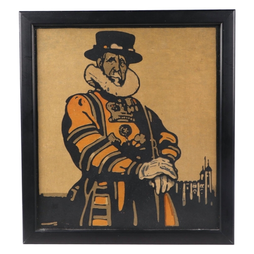 199 - William Nicholson, a group of four lithographs 'London Types', all framed and glazed, each approx 22... 