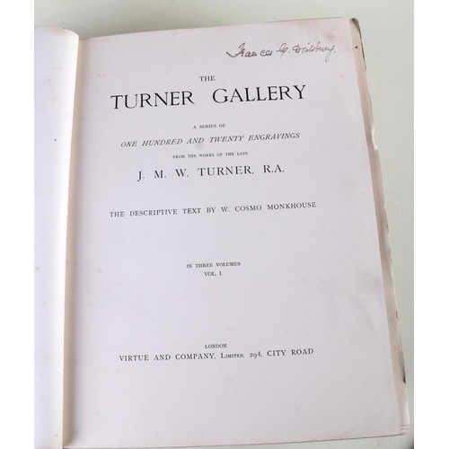 20 - JMW Turner, Moroccan leather bound books 'The Turner Gallery', A series of one hundred and twenty en... 