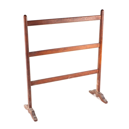 2082 - A country house miniature mahogany towel rail, 44cms wide.