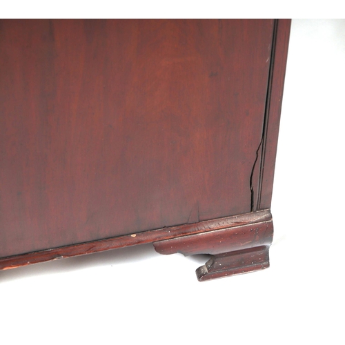 2083 - A George III style mahogany kneehole pedestal desk, the rectangular top with carved rope twist edge,... 