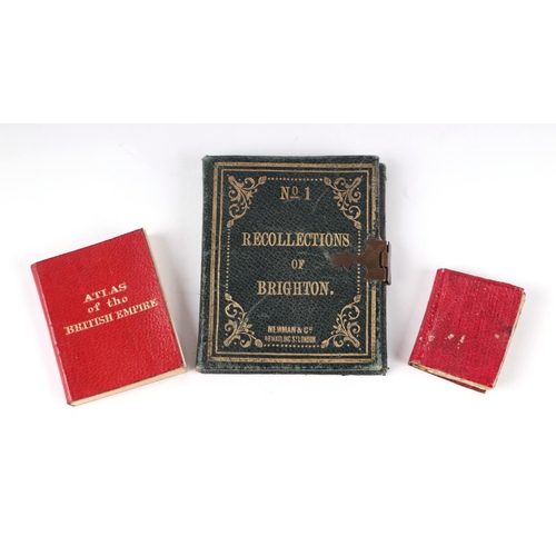 245 - Three miniature books to include Recollections of Brighton No. 1; Newman & Co. Atlas of the British ... 