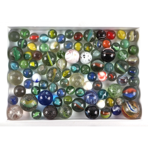 310 - A large quantity of vintage glass marbles.