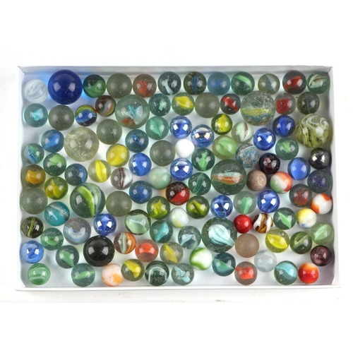 310 - A large quantity of vintage glass marbles.