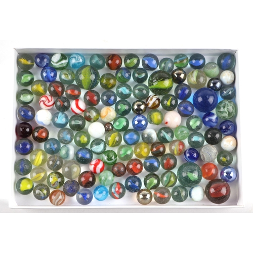 310 - A large quantity of vintage glass marbles.