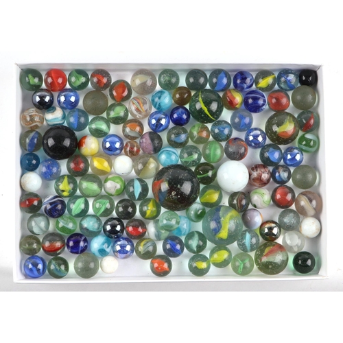 310 - A large quantity of vintage glass marbles.