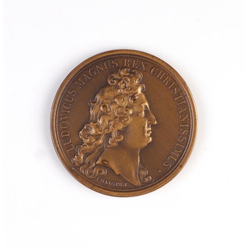 334 - A Louis XIV 1678 Expedition bronze medallion.