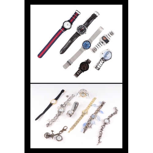 344 - Assorted ladies and gentleman's fashion watches including a Timex, Explorer, Skagen Denmark, Wenger ... 