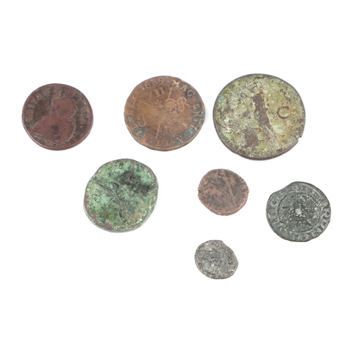 357 - A small quantity of George III and Victorian copper coinage to include a cartwheel penny.