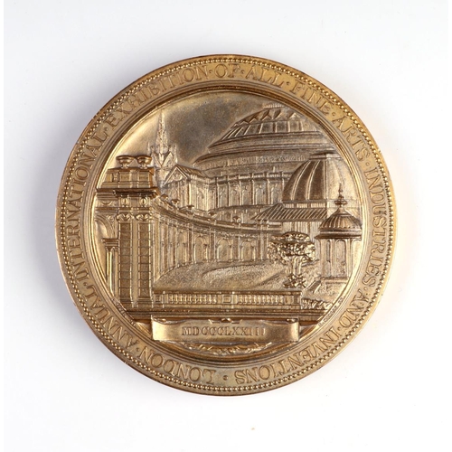 380 - A large gilt bronze exhibitors medal for the London International Exhibition of 1873 for All Fine Ar... 